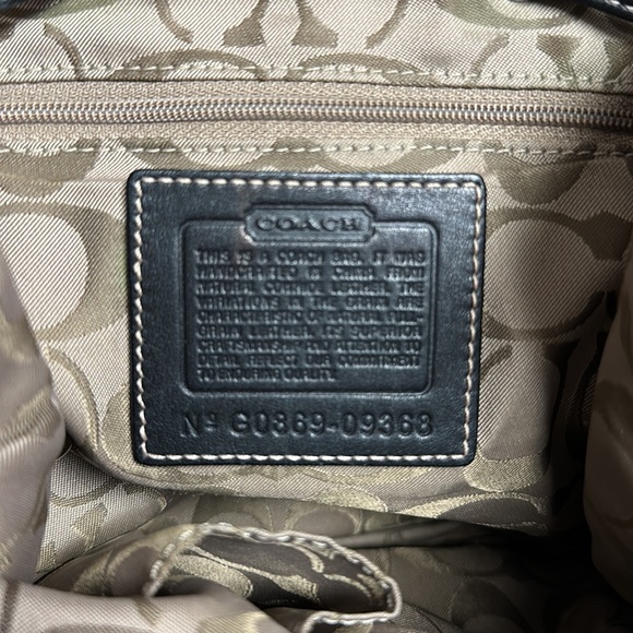 🔥🔥🔥Vintage Coach Black Leather Backpack - Picture 15 of 16